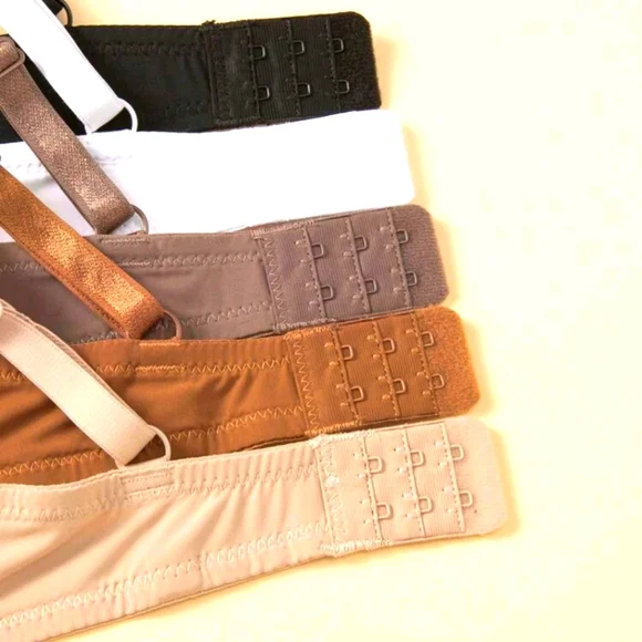 Women's 5 Pack Bras - Black, White, Brown, Tan, Beige - Picture 5 of 6
